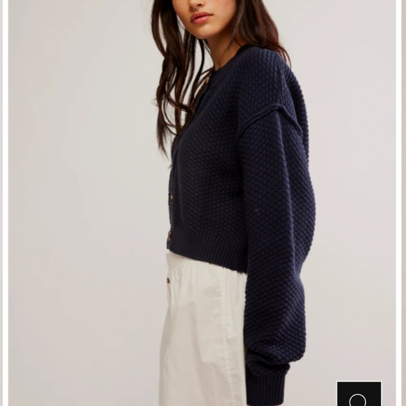 Free People Lila Cardigan in Sky Captain  XS NWT - Picture 4 of 13